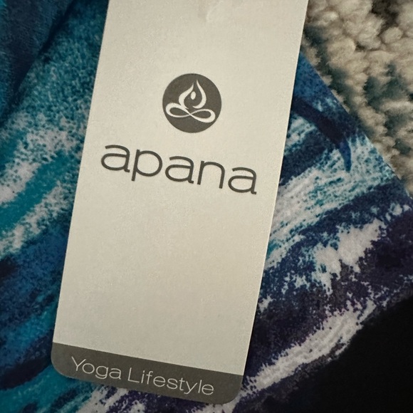 New Apana Women's Vibrant Multi Color Patterned Athletic Yoga Pants Leggings - Picture 12 of 14